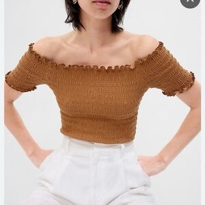 Gap Off-Shoulder Smocked Top